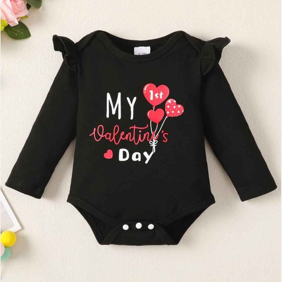 BABY GIRL GRAPHIC BODYSUIT AND HEART PRINT PANTS SET - Picture 6 of 8